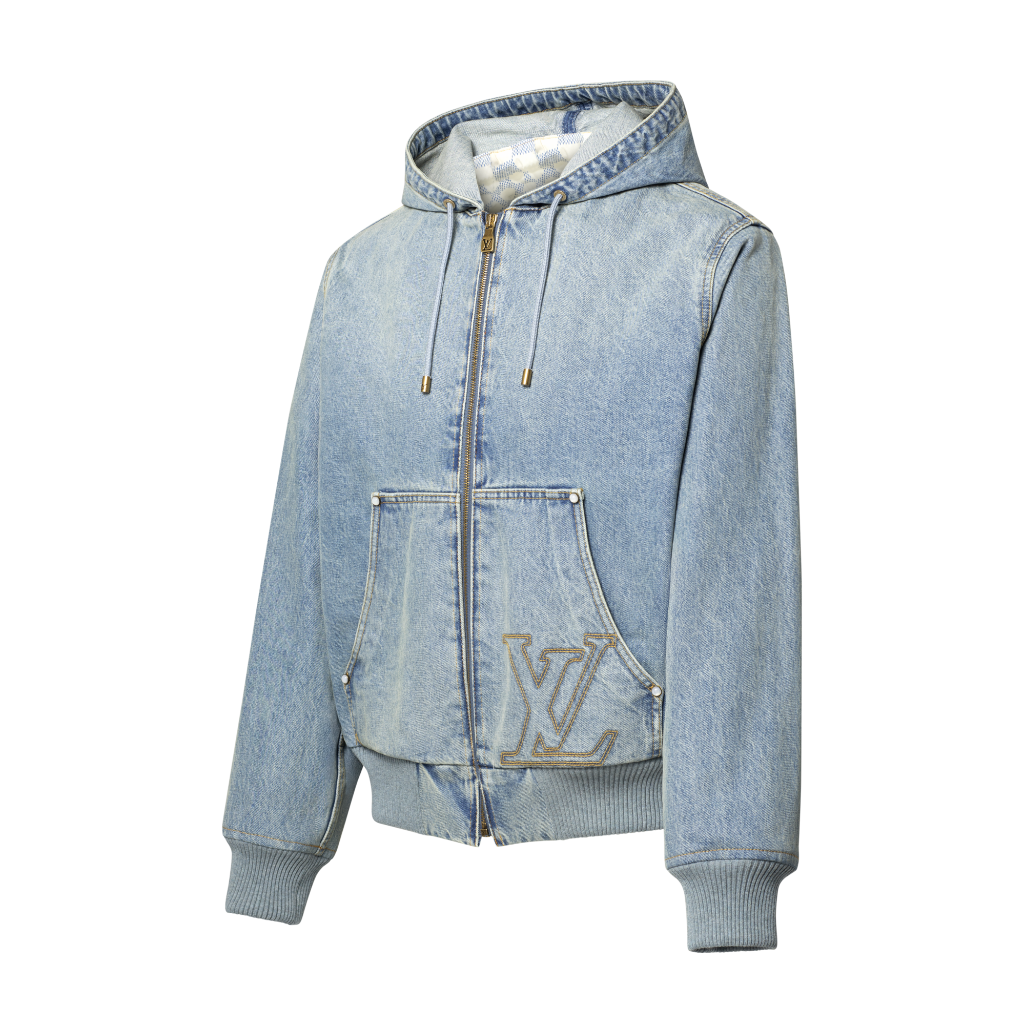 Hooded Workwear Denim Blouson  in Men