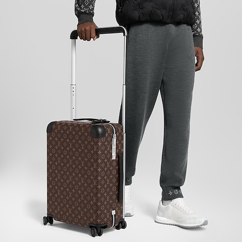 Horizon 55 Monogram Macassar Canvas in Men's Travel Rolling Luggage collections by Louis Vuitton (Product zoom)