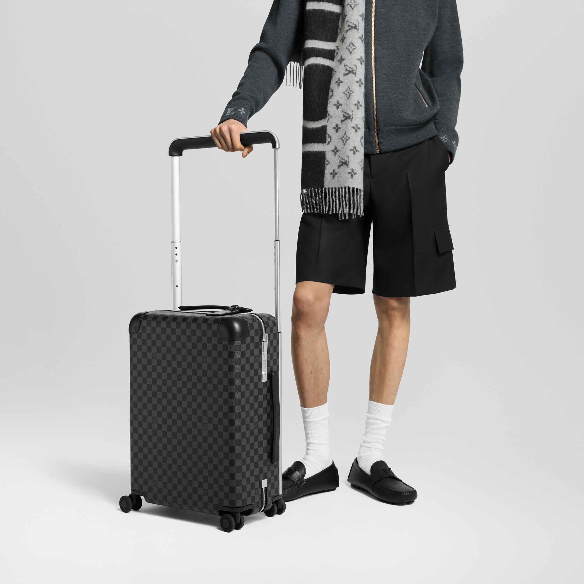 Horizon 55 Suitcase Damier Graphite Canvas in Men