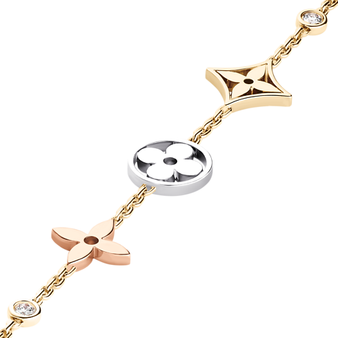 Idylle Blossom bracelet, 3 golds and diamonds in Jewellery's Categories All Fine Jewellery collections by Louis Vuitton (Product zoom)