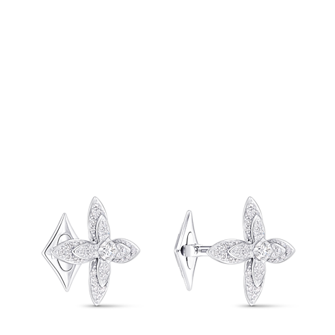 Idylle Blossom Cufflinks, White Gold & Diamonds in Les Extraordinaires's Jewellery Earrings collections by Louis Vuitton (Product zoom)