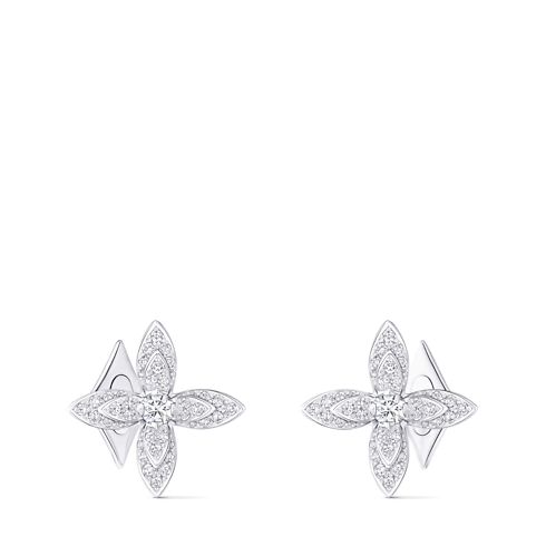 Idylle Blossom Cufflinks, White Gold & Diamonds in Les Extraordinaires's Jewellery Earrings collections by Louis Vuitton (Product zoom)
