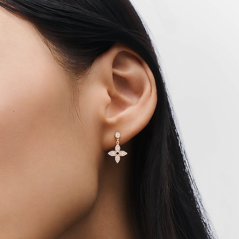 Idylle Blossom Ear Stud, Pink Gold And Diamonds - Per Unit in Jewellery's Categories Earrings collections by Louis Vuitton (Product zoom)
