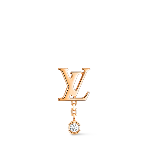 IDYLLE BLOSSOM LV EAR STUD, PINK GOLD AND DIAMOND - PER UNIT in Jewellery's Categories All Fine Jewellery collections by Louis Vuitton (Product zoom)