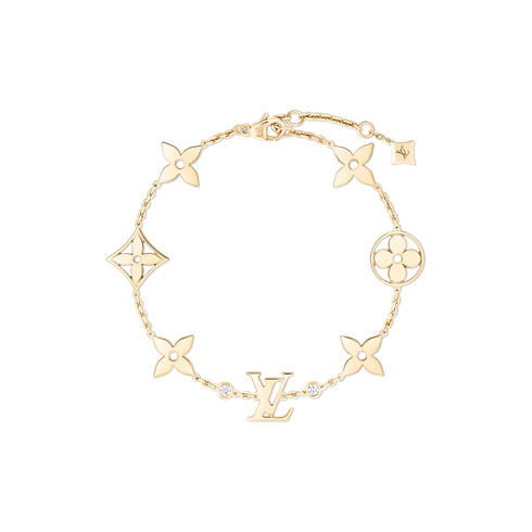 Idylle Blossom Monogram Bracelet, Yellow Gold And Diamonds in Jewellery's Categories All Fine Jewellery collections by Louis Vuitton (Product zoom)