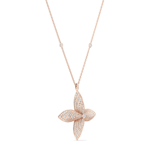 Idylle Blossom Pendant, Rose Gold and Diamonds in Les Extraordinaires's Jewellery Necklaces and Pendants collections by Louis Vuitton (Product zoom)