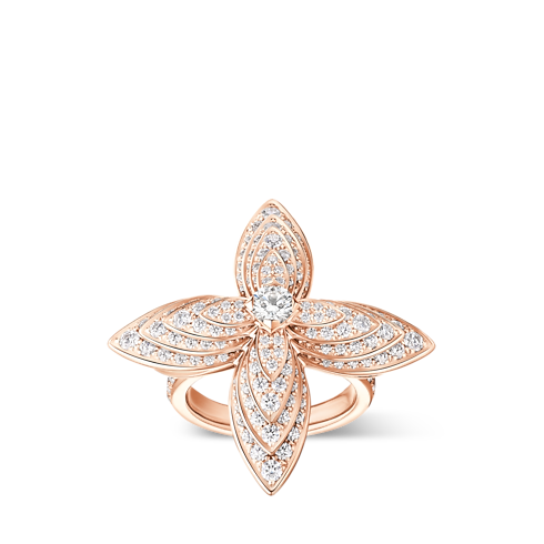 Idylle Blossom Ring, Rose Gold and Diamonds in Les Extraordinaires's Jewellery Rings collections by Louis Vuitton (Product zoom)