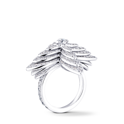 Idylle Blossom Ring, White Gold & Diamonds in Les Extraordinaires's Jewellery Rings collections by Louis Vuitton (Product zoom)