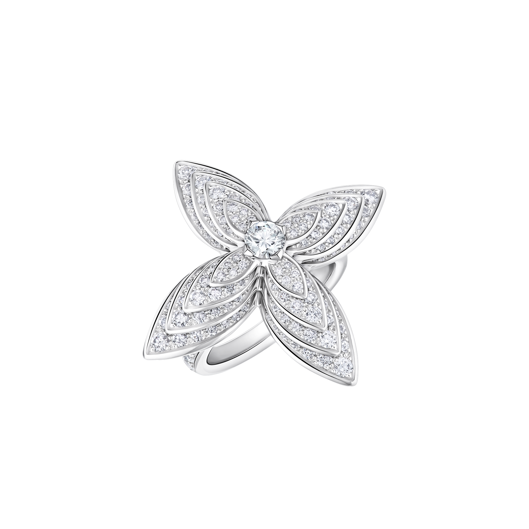 Idylle Blossom Ring, White Gold and Diamonds  in Les Extraordinaires