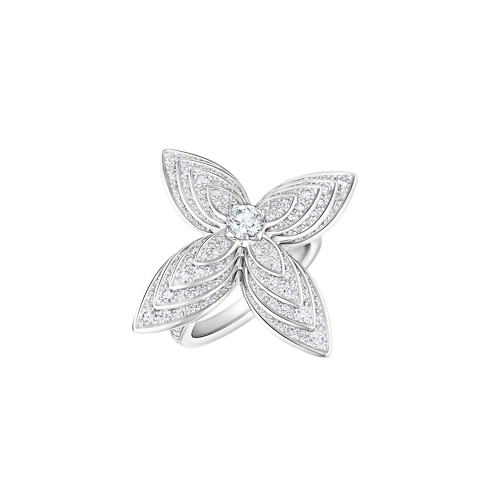 Idylle Blossom Ring, White Gold and Diamonds in Les Extraordinaires's Jewellery Rings collections by Louis Vuitton (Product zoom)
