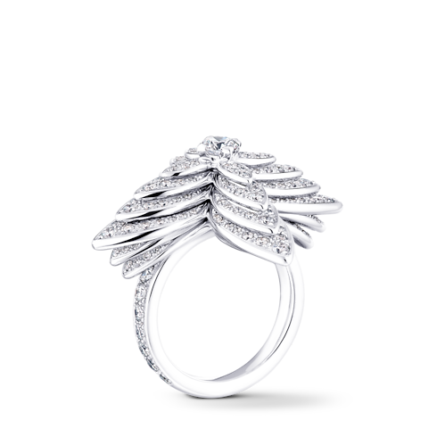 Idylle Blossom Ring, White Gold and Diamonds in Les Extraordinaires's Jewellery Rings collections by Louis Vuitton (Product zoom)