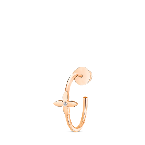 Idylle Blossom Small Hoop, Pink Gold And Diamond - Per Unit in Jewellery's Categories Earrings collections by Louis Vuitton (Product zoom)