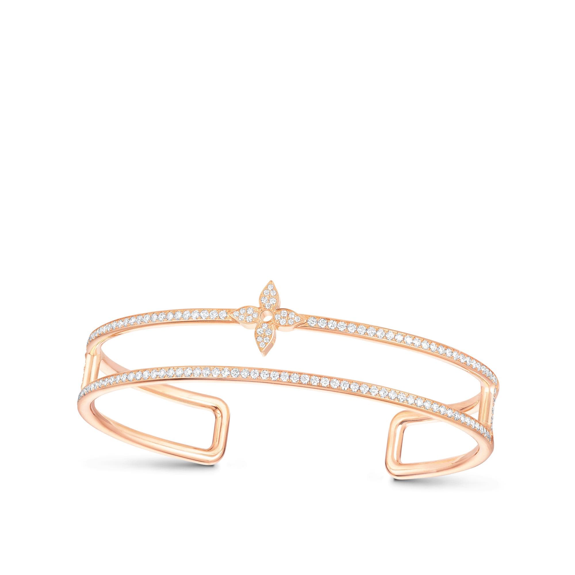 Idylle Blossom Two-Row Bracelet, Pink Gold and Diamonds  in Jewellery