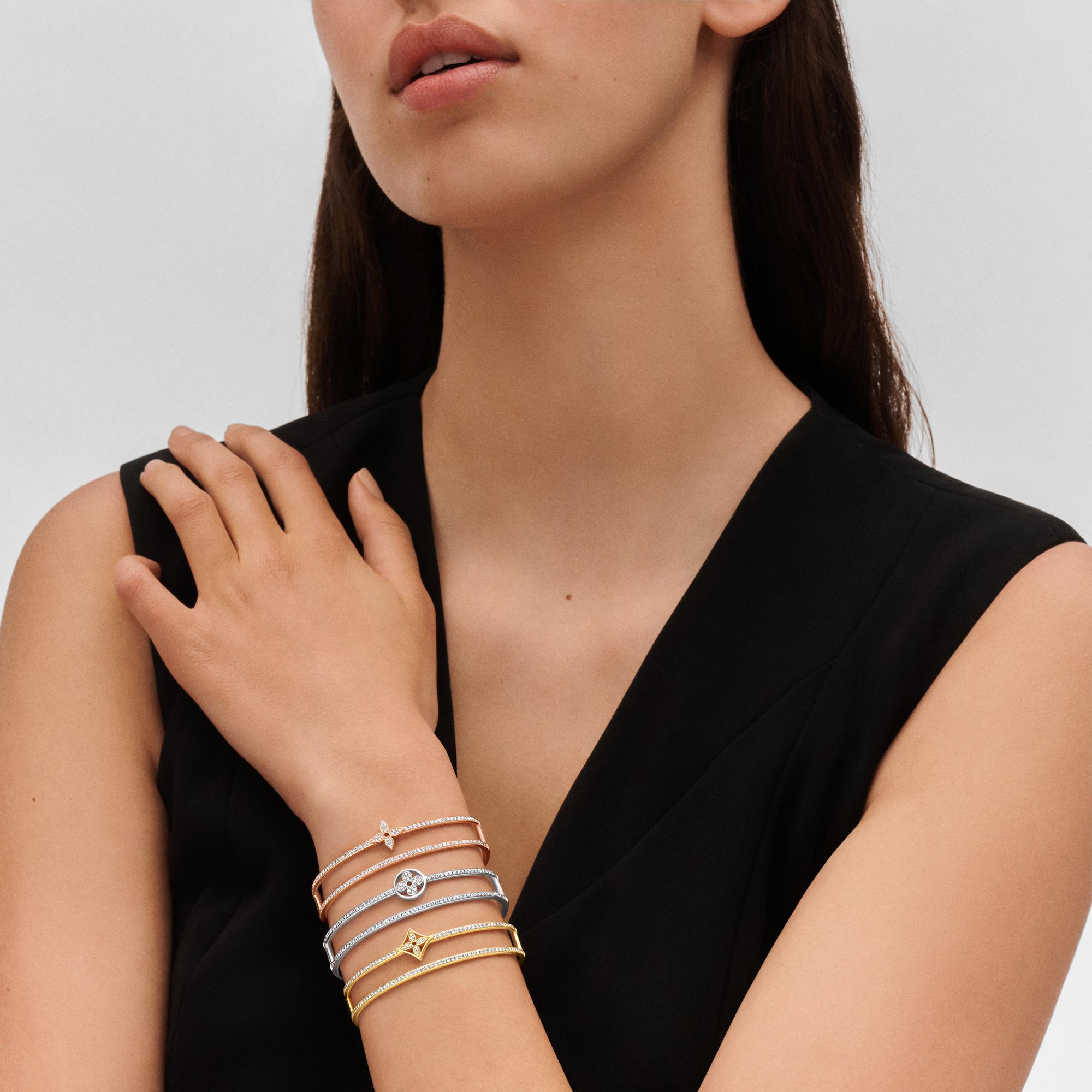Idylle Blossom Two-Row Bracelet, White Gold and Diamonds  in Jewellery