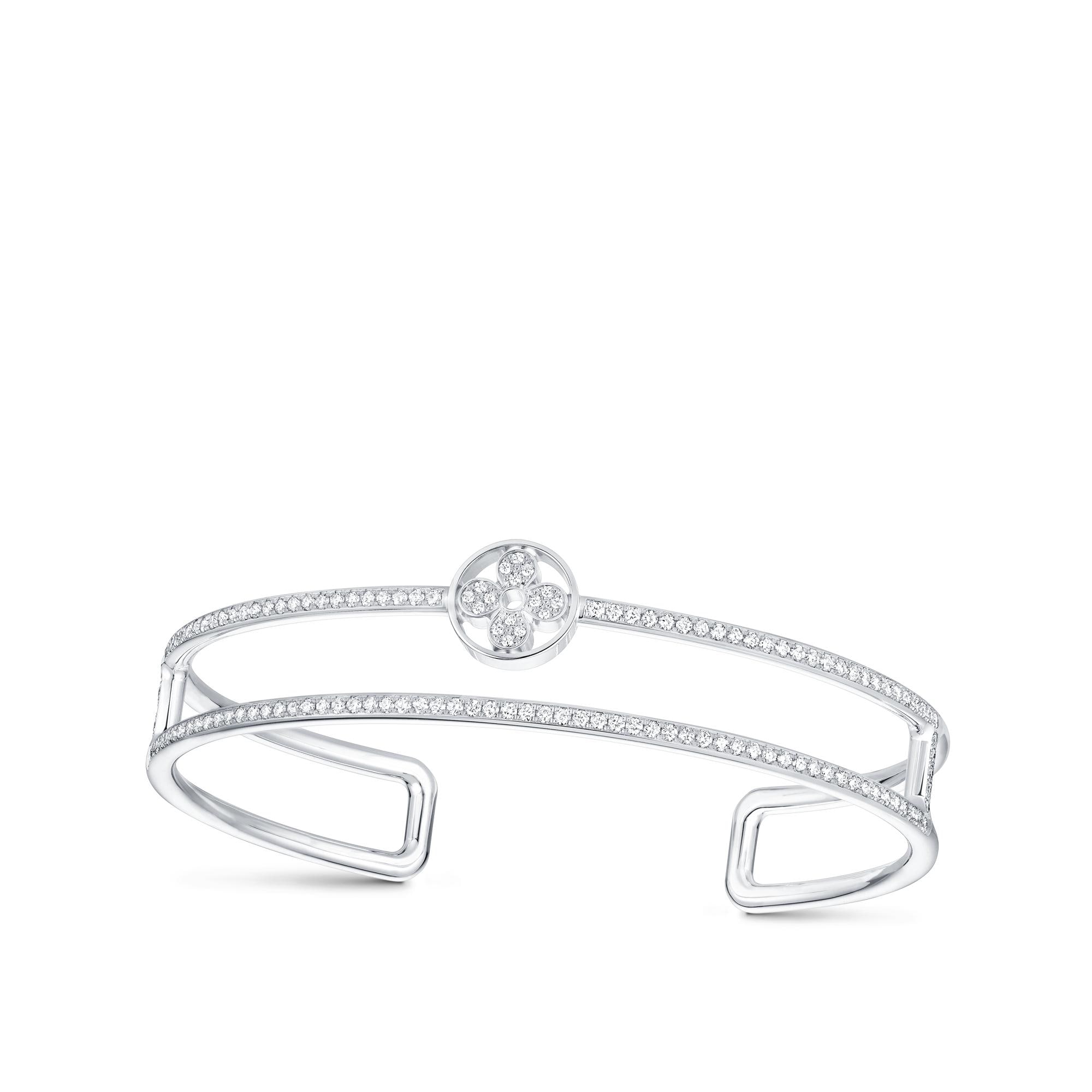 Idylle Blossom Two-Row Bracelet, White Gold and Diamonds  in Jewellery