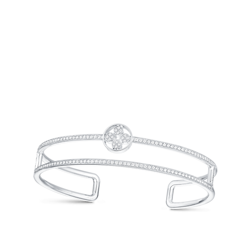 Idylle Blossom Two-Row Bracelet, White Gold and Diamonds in Jewellery's Categories All Fine Jewellery collections by Louis Vuitton (Product zoom)