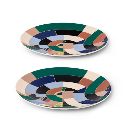 Illusion Set of 2 Dessert Plates in Trunks, Travel and Home's Home and Art of Dining Art of Dining collections by Louis Vuitton (Product zoom)