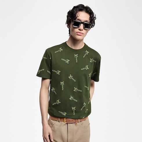 Jacquard Cotton T-Shirt in Men's Ready-to-Wear T-Shirts and Polos collections by Louis Vuitton (Product zoom)