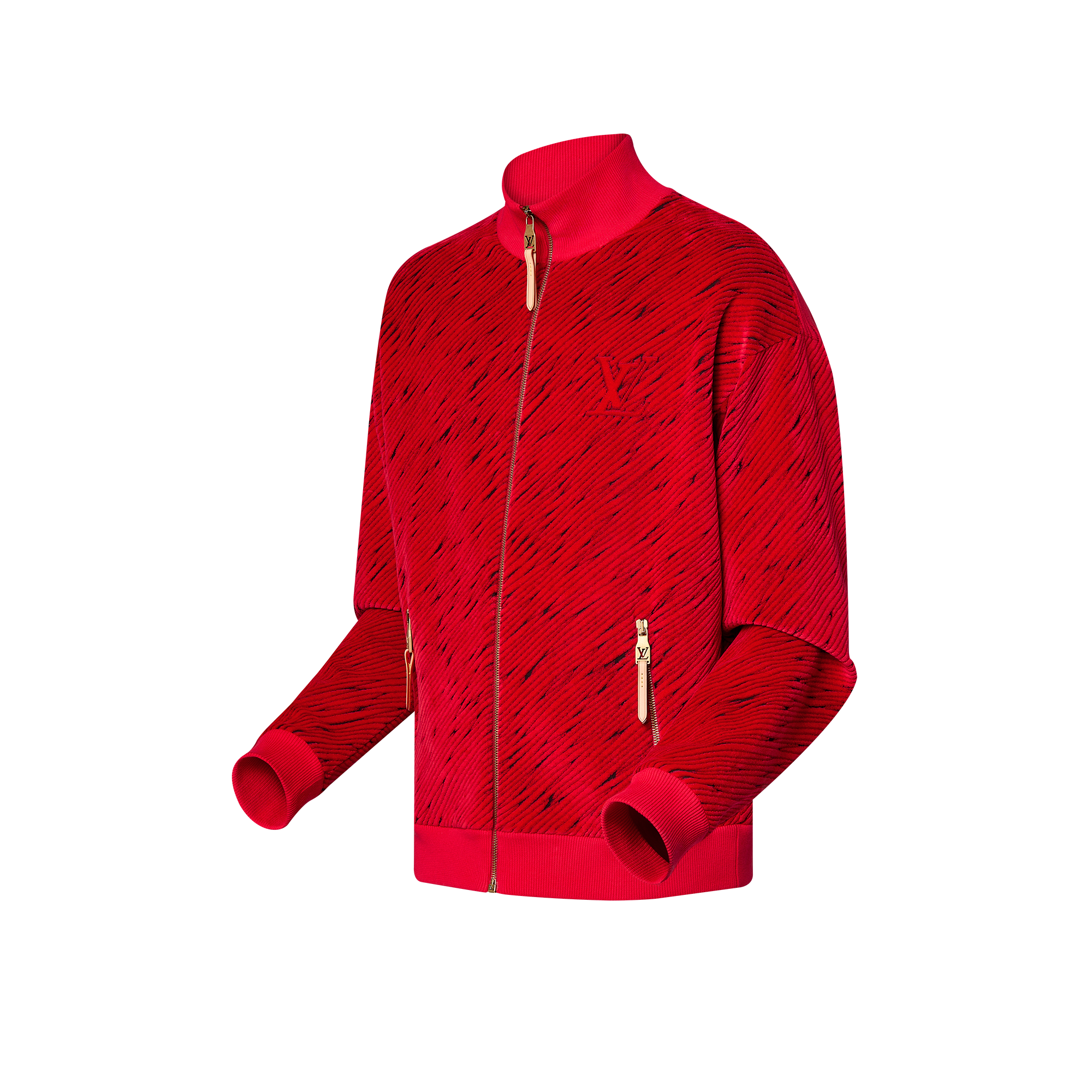 Jacquard Cotton Velvet Tracktop  in Men