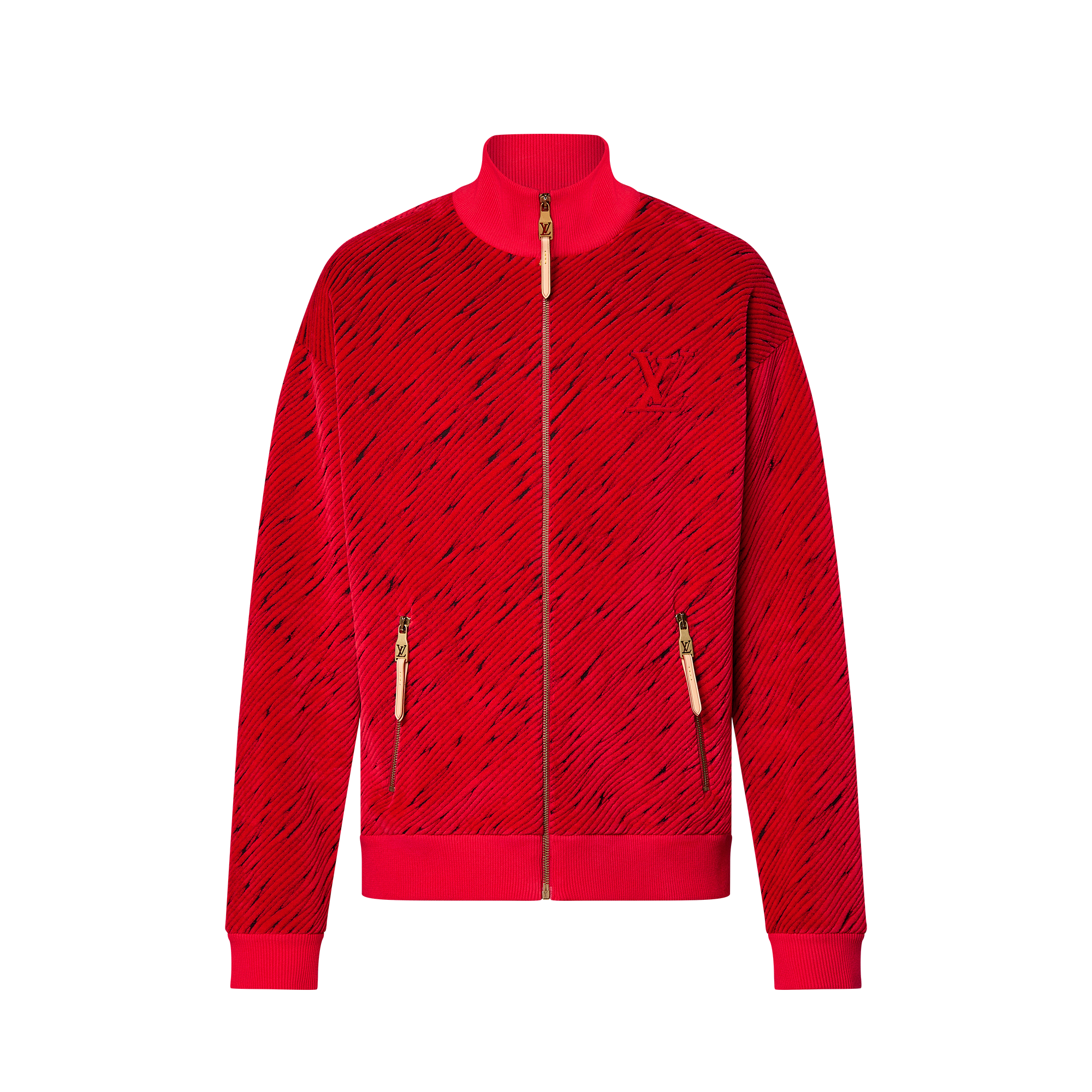 Jacquard Cotton Velvet Tracktop  in Men
