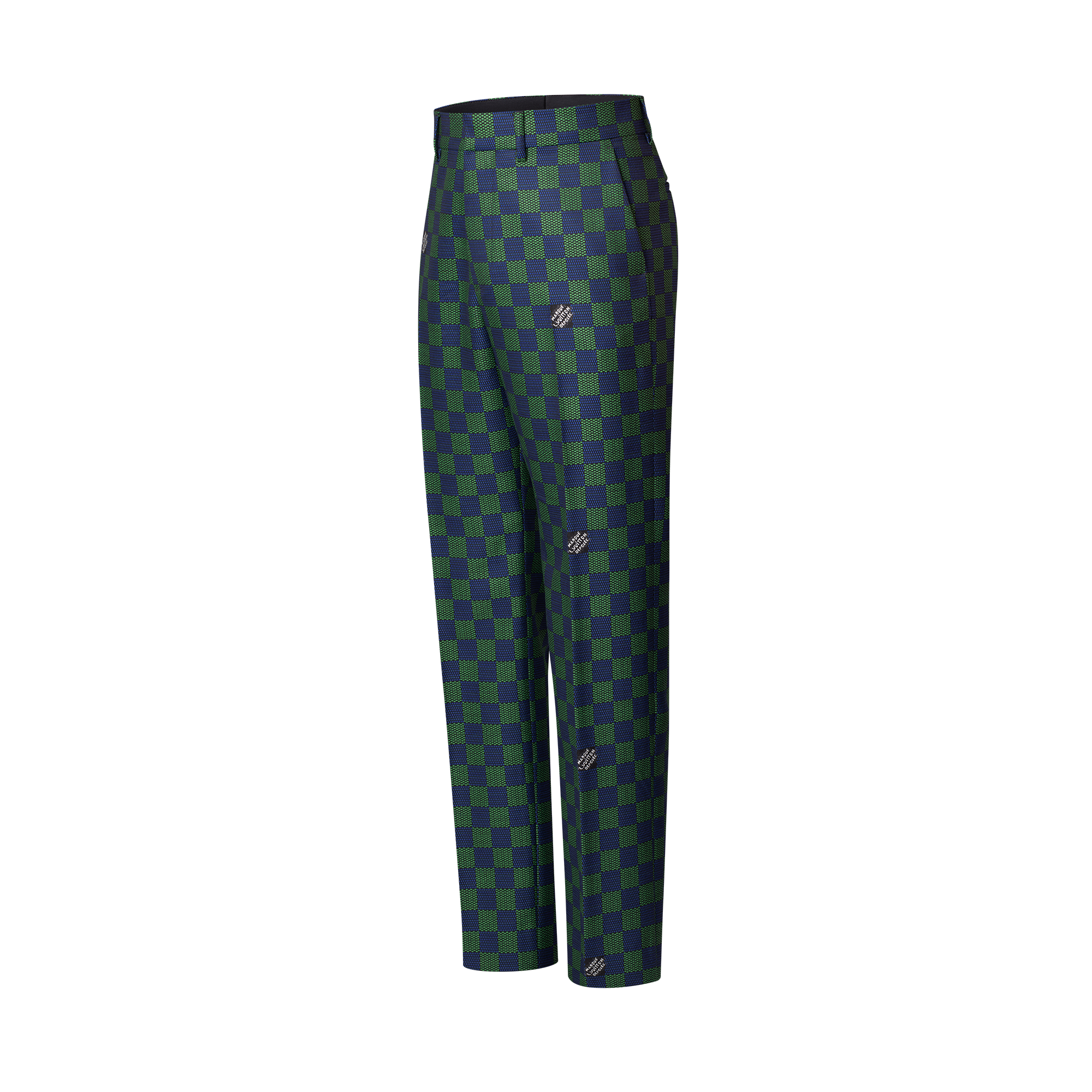 Jacquard Damier Wool Cigarette Pants  in Men