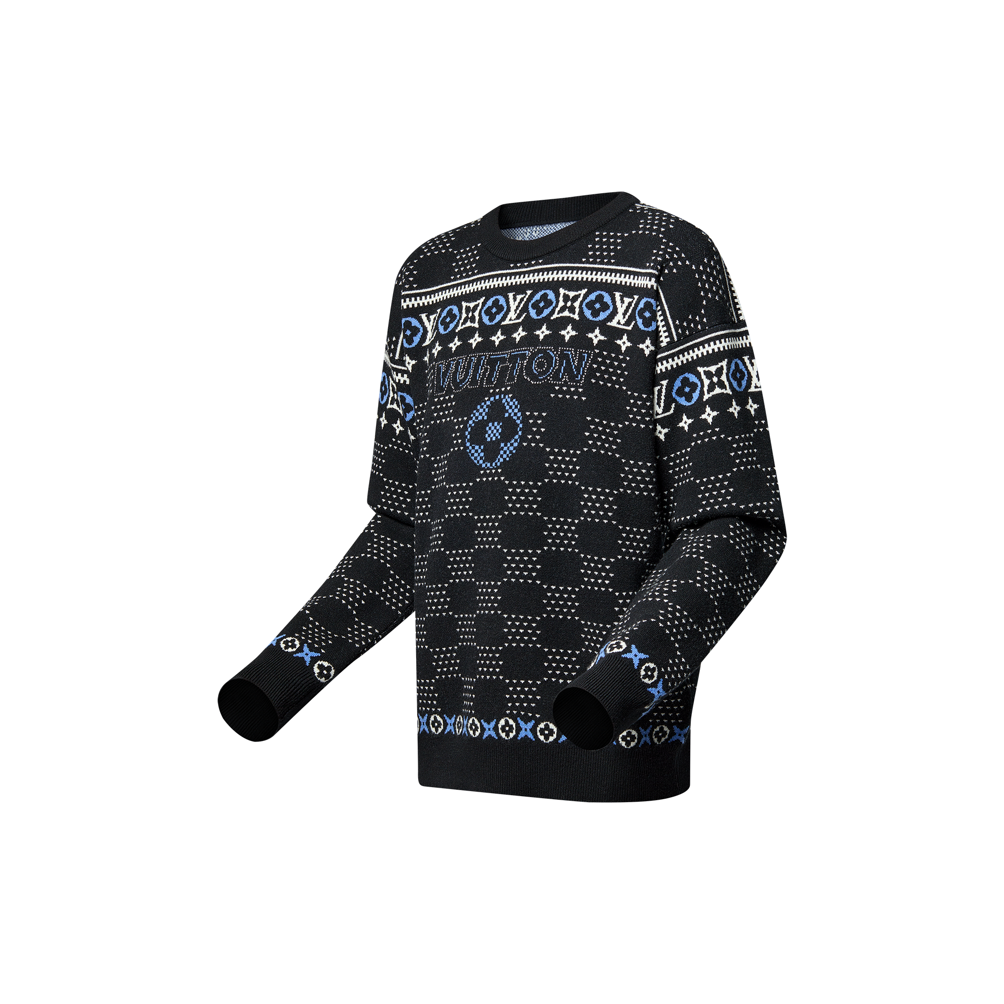 Jacquard Wool Pullover  in New