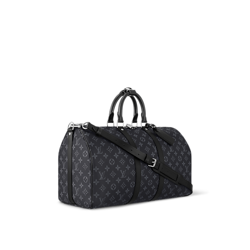 Keepall Bandoulière 45 Monogram Eclipse in Men's Travel Softsided Luggage and Duffle Bags collections by Louis Vuitton (Product zoom)