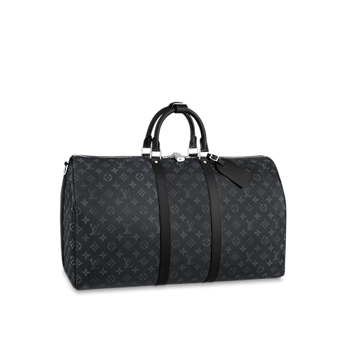 Keepall Bandoulière 55 Monogram Eclipse in Men's Travel Softsided Luggage and Duffle Bags collections by Louis Vuitton (Product zoom)