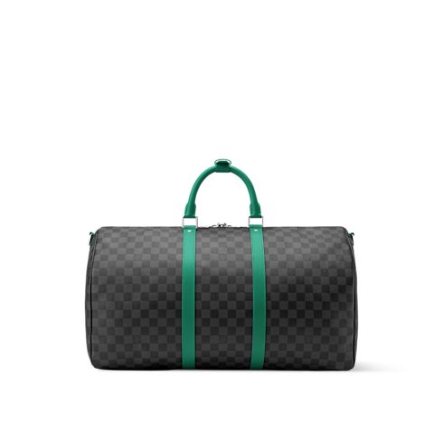 Keepall Bandoulière Damier Graphite Canvas in Bags and Small Leather Goods's Men Bags LV Icons collections by Louis Vuitton (Product zoom)