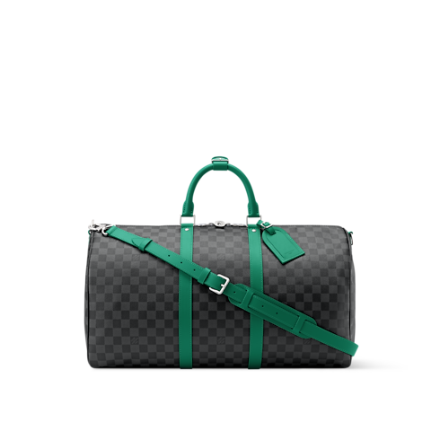 Keepall Bandoulière Damier Graphite Canvas in Bags and Small Leather Goods's Men Bags LV Icons collections by Louis Vuitton (Product zoom)