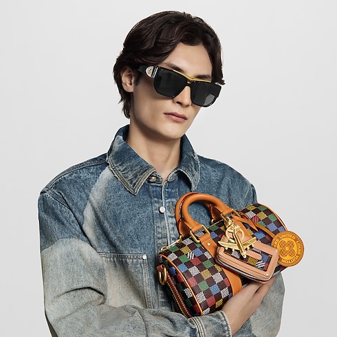 Keepall Bandoulière 25 Damier Ebene Canvas in Bags and Small Leather Goods's Men Bags LV Icons collections by Louis Vuitton (Product zoom)