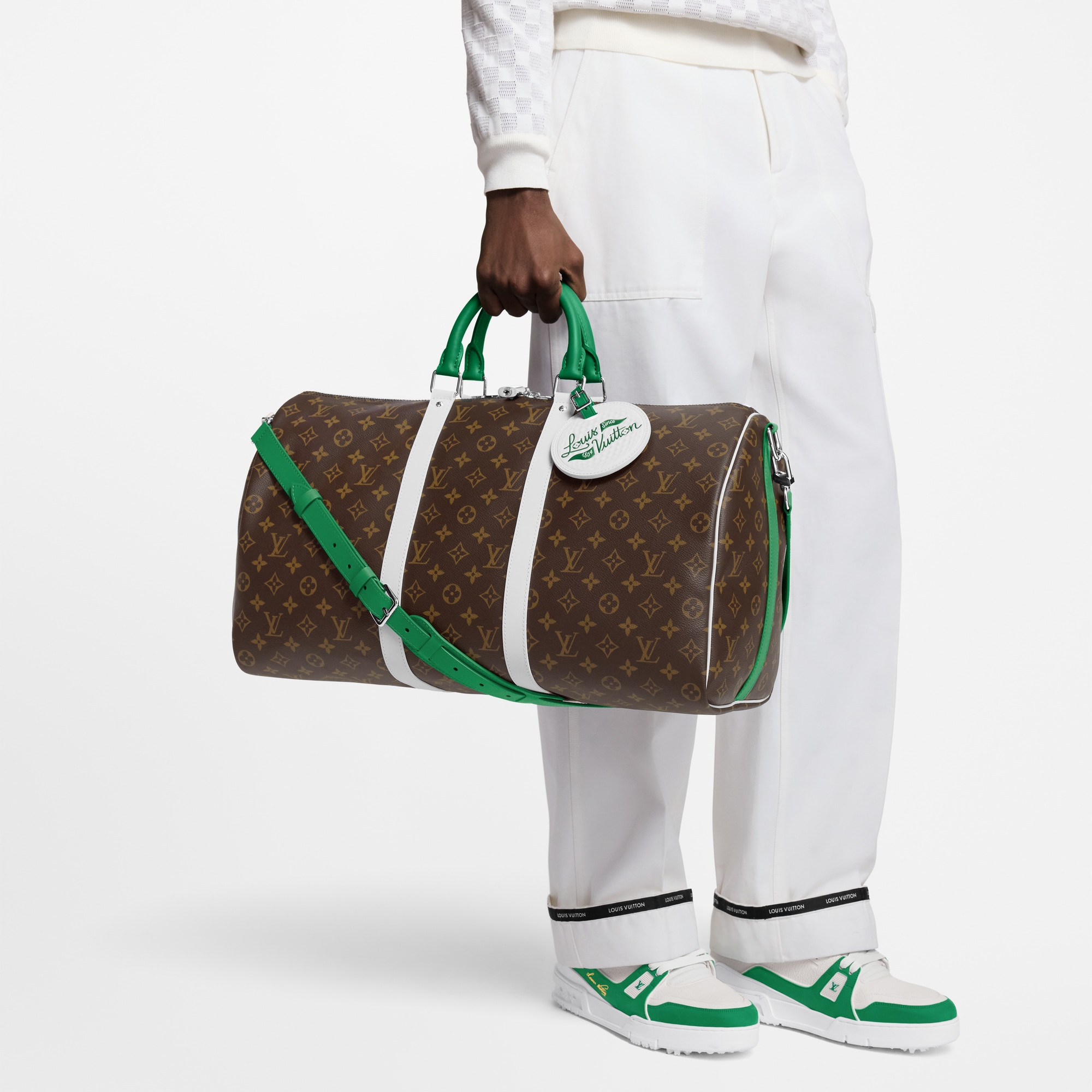 Keepall Bandoulière 50 Monogram Macassar Canvas in Bags and Small Leather Goods