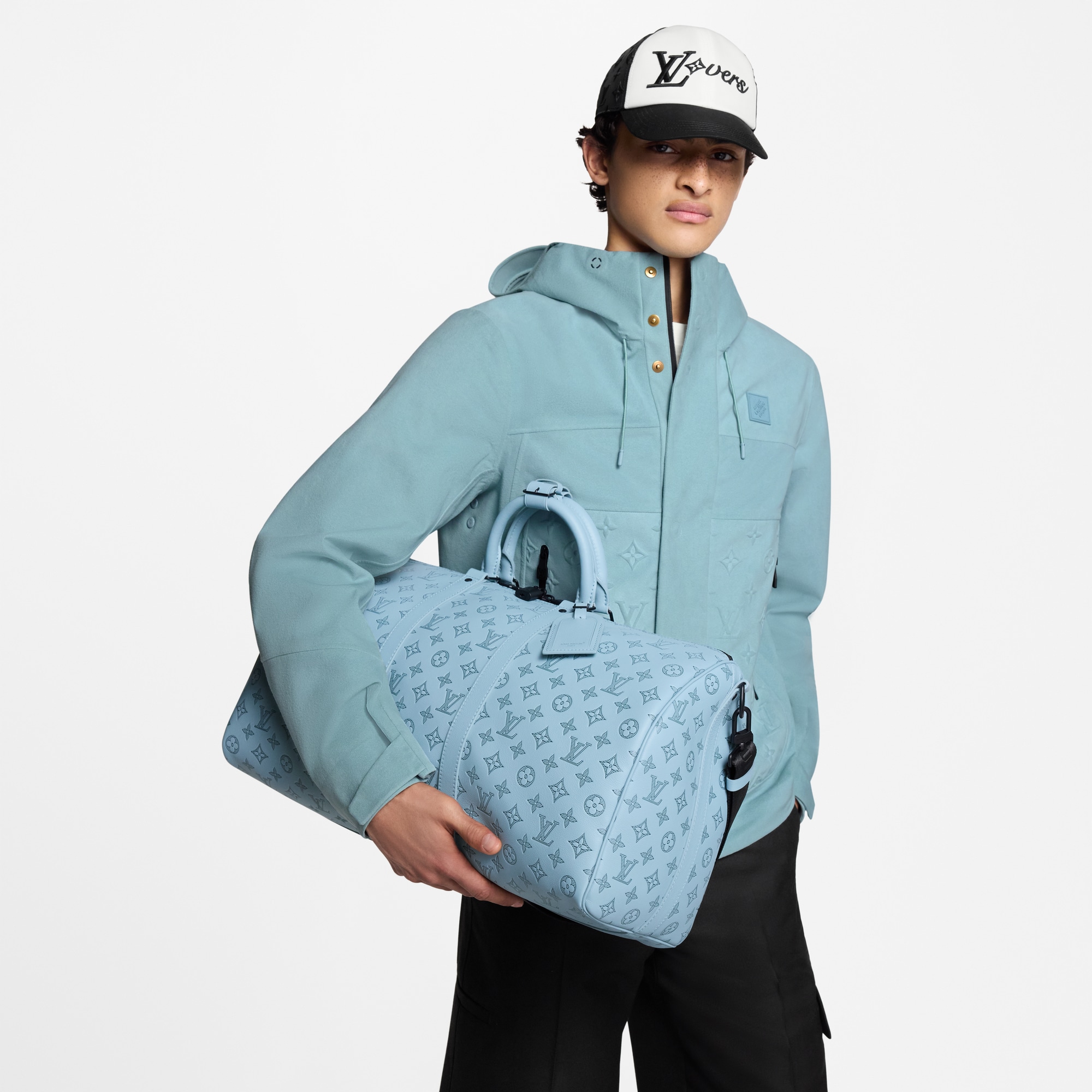 Keepall Bandoulière 50 Monogram Shadow in Bags and Small Leather Goods