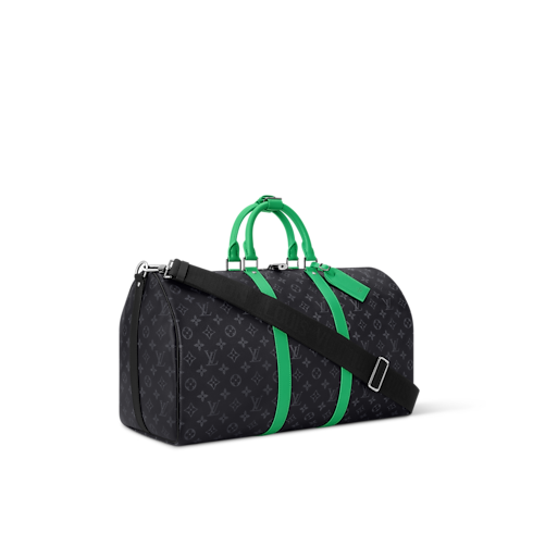 Keepall Bandoulière 50 Monogram Eclipse Canvas in Bags and Small Leather Goods's Men Bags LV Icons collections by Louis Vuitton (Product zoom)