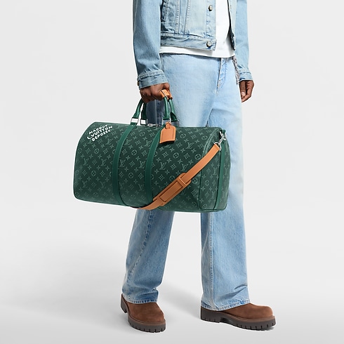 Keepall Bandoulière 50 Monogram Heritage in Men's Travel Softsided Luggage and Duffle Bags collections by Louis Vuitton (Product zoom)