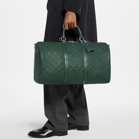 Keepall Bandoulière 50 Taurillon Monogram in Men's Travel Softsided Luggage and Duffle Bags collections by Louis Vuitton (Product zoom)