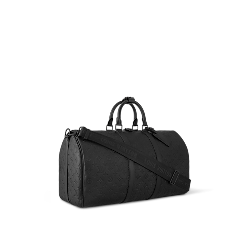 Keepall Bandoulière 50 Monogram Shadow Leather in Men's Discontinued Product Obs 11 collections by Louis Vuitton (Product zoom)