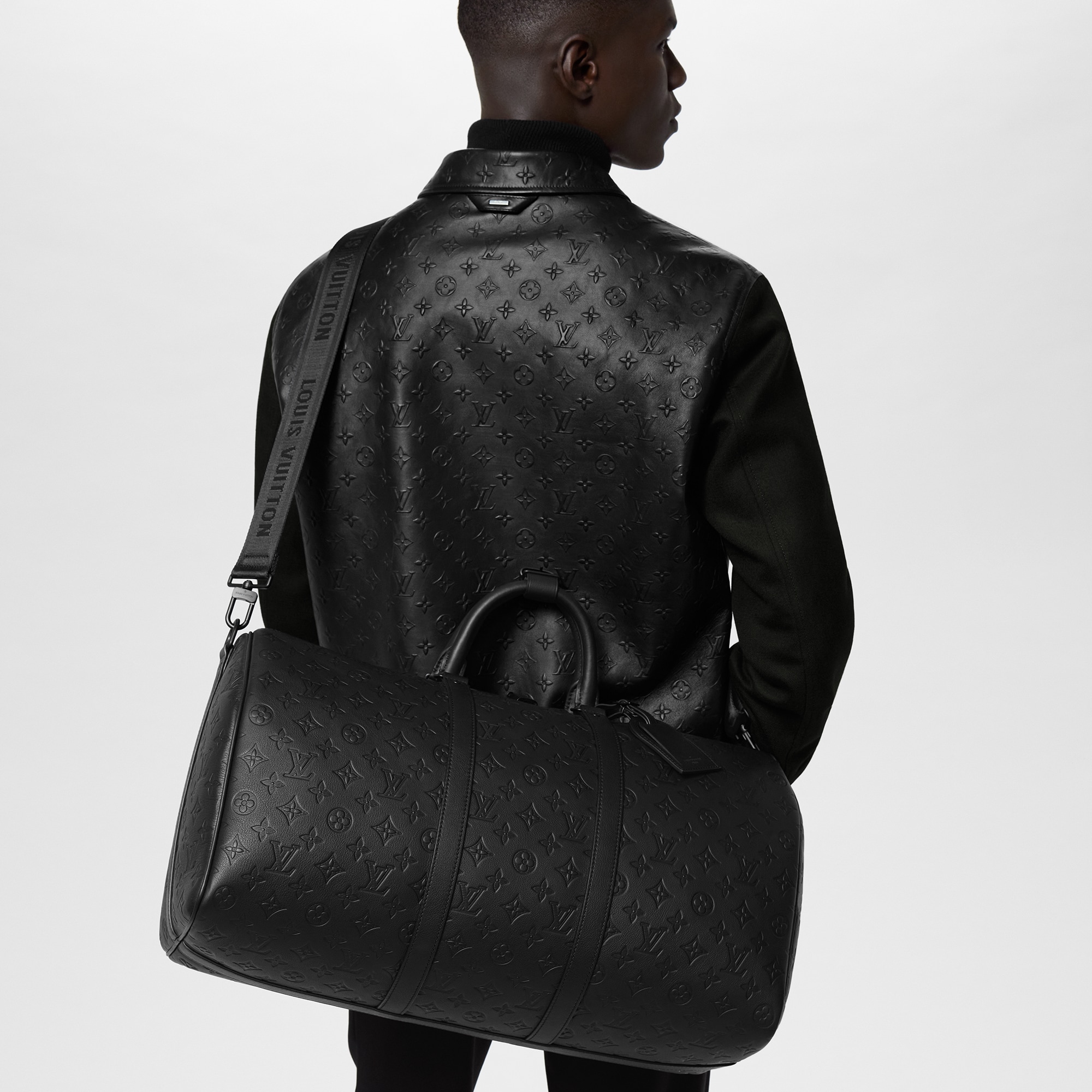 Keepall Bandoulière 50 Monogram Shadow Leather in Men