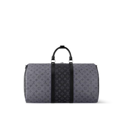 Keepall Bandoulière 50 Monogram Eclipse Canvas in Men's Travel Softsided Luggage and Duffle Bags collections by Louis Vuitton (Product zoom)