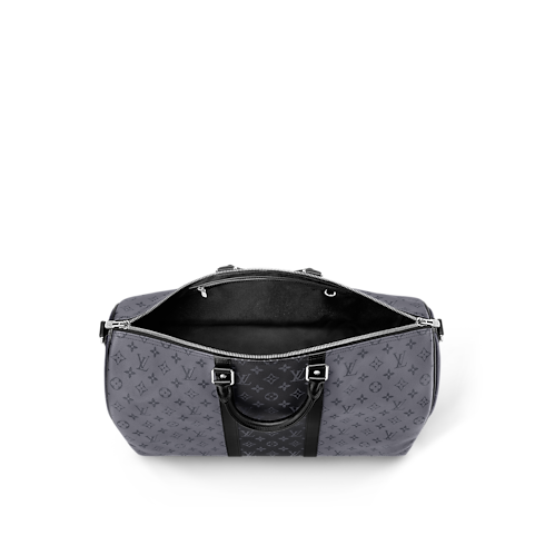 Keepall Bandoulière 50 Monogram Eclipse Canvas in Men's Travel Softsided Luggage and Duffle Bags collections by Louis Vuitton (Product zoom)