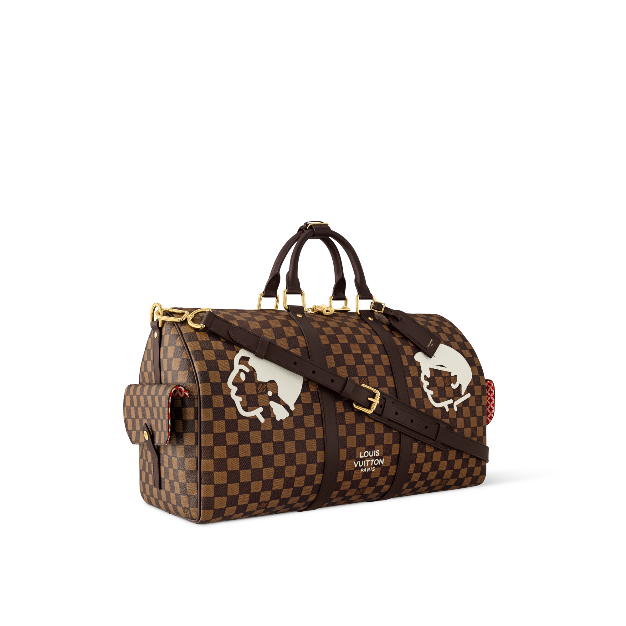 Keepall Bandoulière 50 Damier Ebene Canvas in Bags and Small Leather Goods