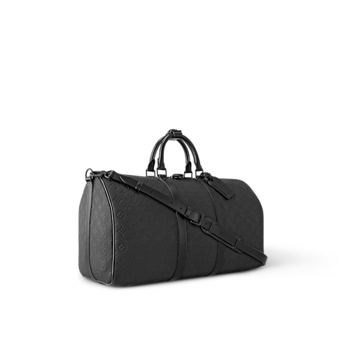 Keepall Bandoulière 50 Bag Monogram Taurillon Leather in Trunks, Travel and Home's Travel Bags and Rolling Luggage Travel Bags collections by Louis Vuitton (Product zoom)