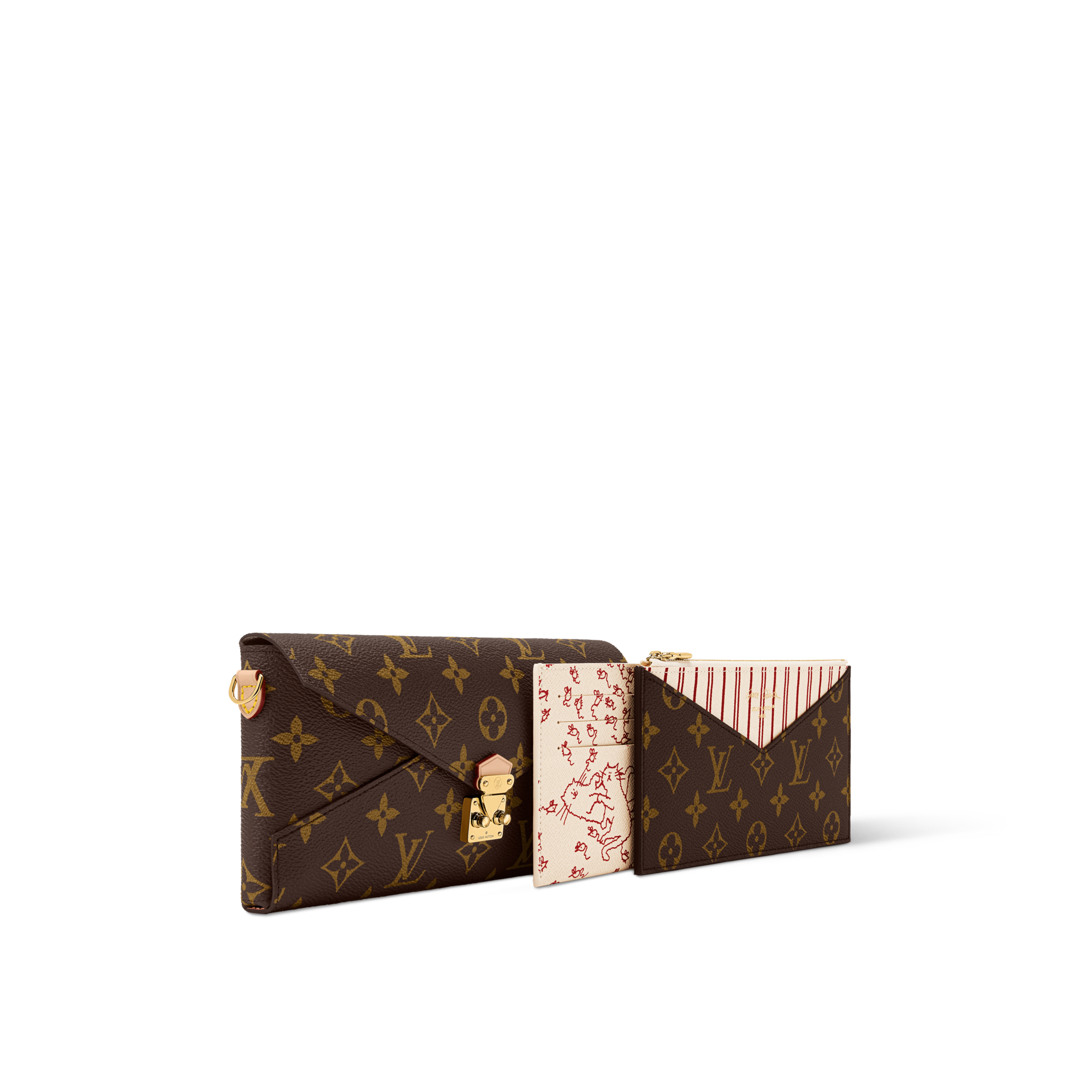 Kirigami Organizer On Chain Monogram Canvas in Women