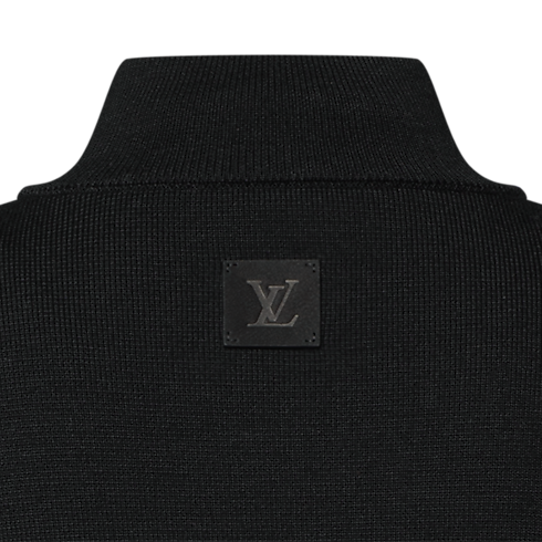 Knit Blouson With Leather Bands in Men's New In Men } collections by Louis Vuitton (Product zoom)