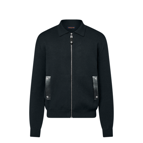 Knit Blouson With Leather Details in Men's Ready-to-Wear Outerwear and Coats collections by Louis Vuitton (Product zoom)