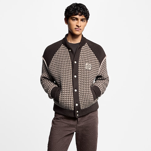 Knitted Cotton Jacquard Bomber in Men's Ready-to-Wear All Ready-to-Wear collections by Louis Vuitton (Product zoom)