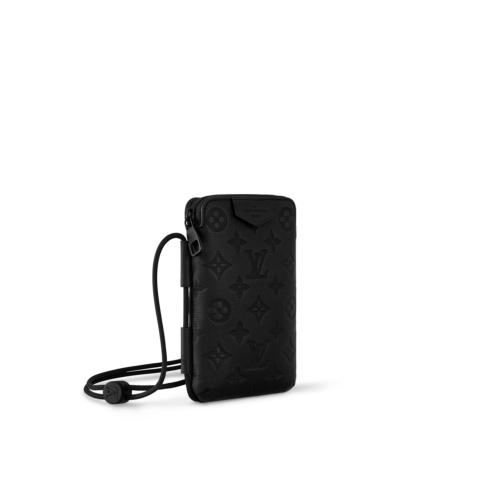 Lace Up Pouch Monogram Shadow in Men