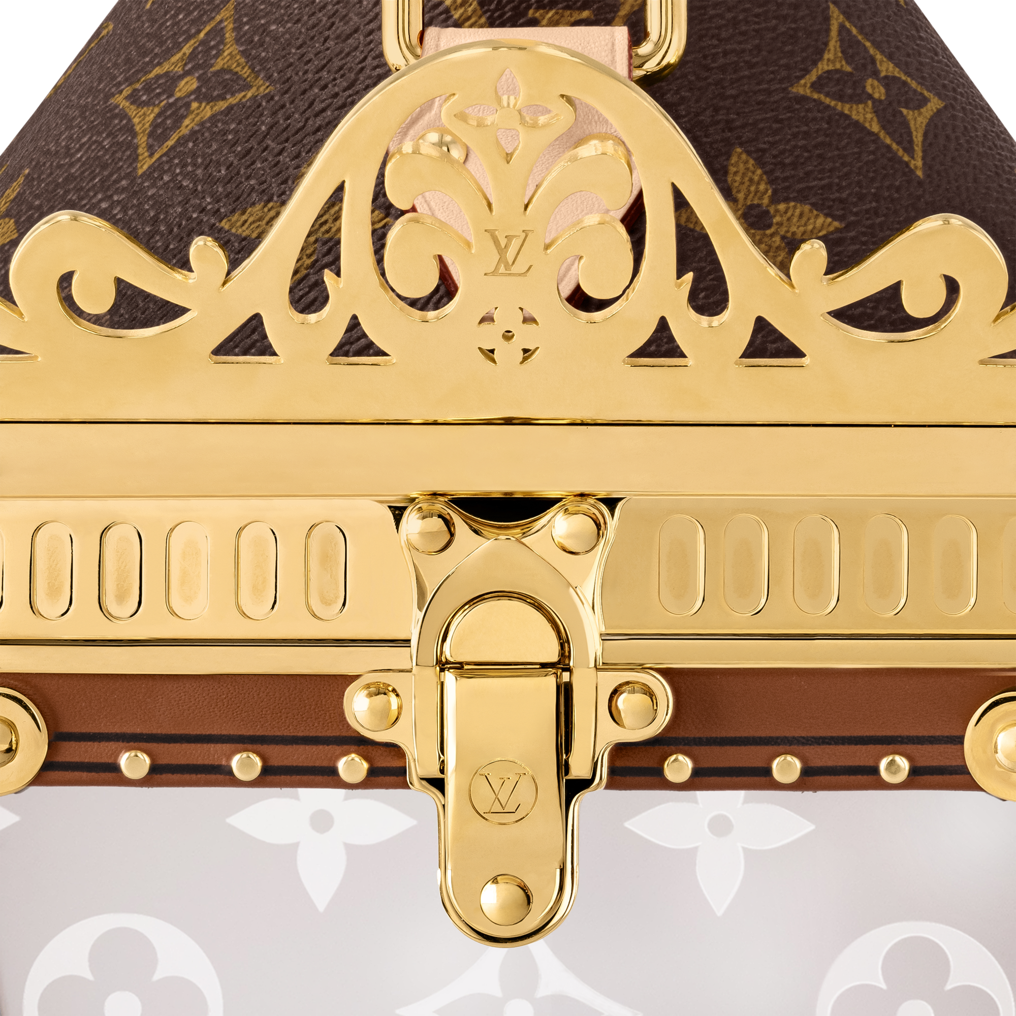Lantern Trunk Gold Monogram Canvas in Trunks, Travel and Home