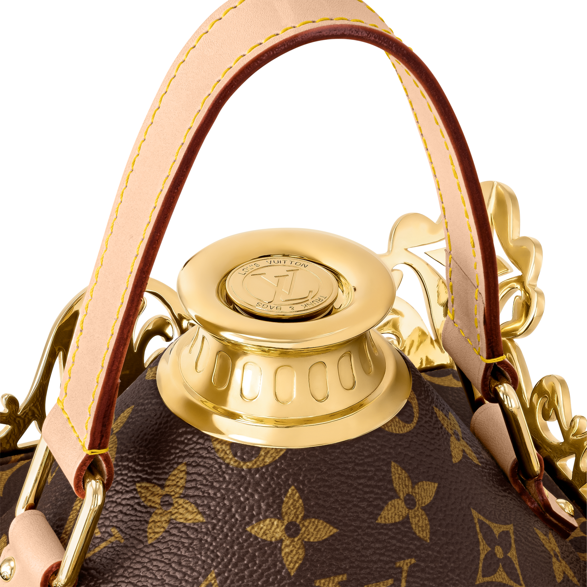 Lantern Trunk Gold Monogram Canvas in Trunks, Travel and Home