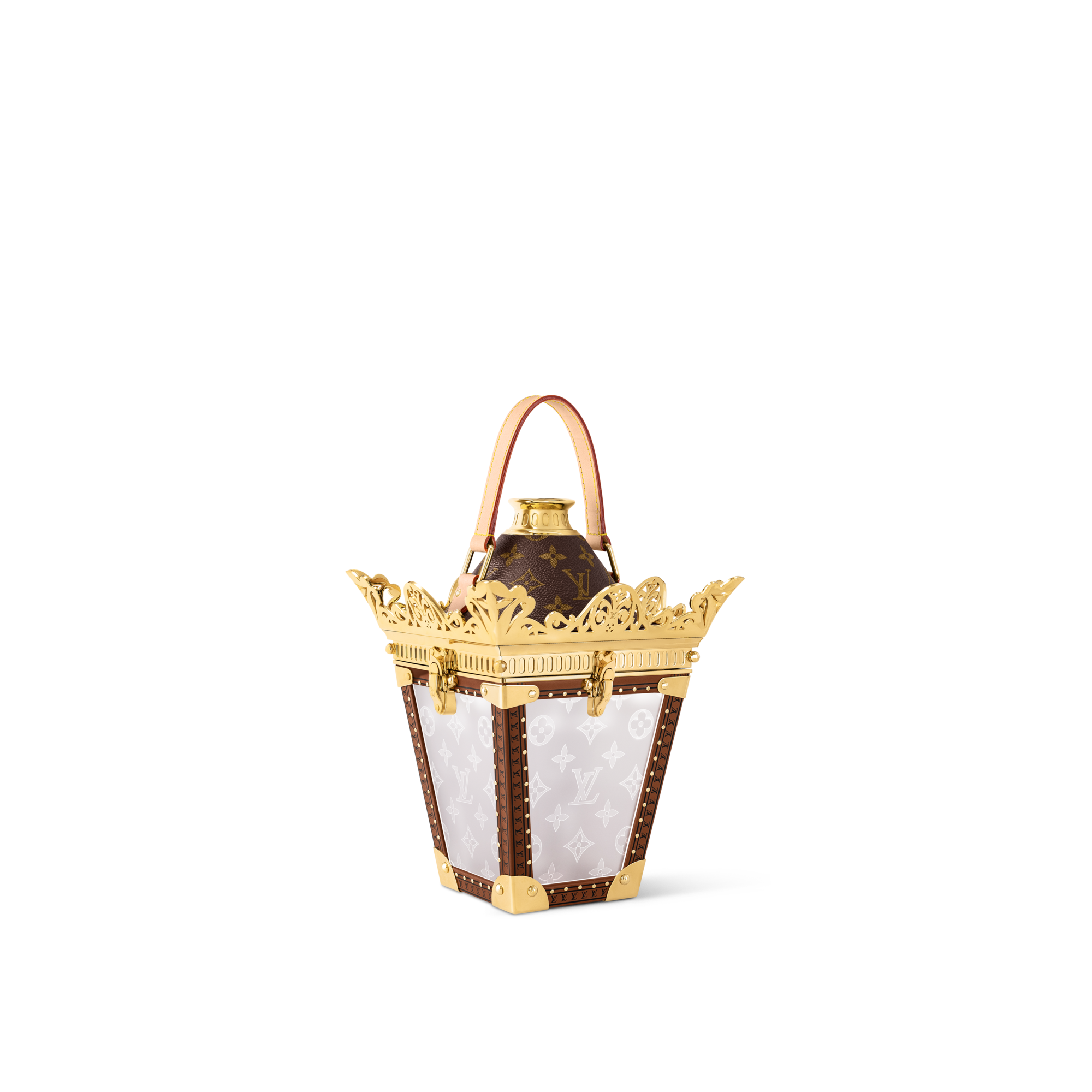 Lantern Trunk Gold Monogram Canvas in Trunks, Travel and Home